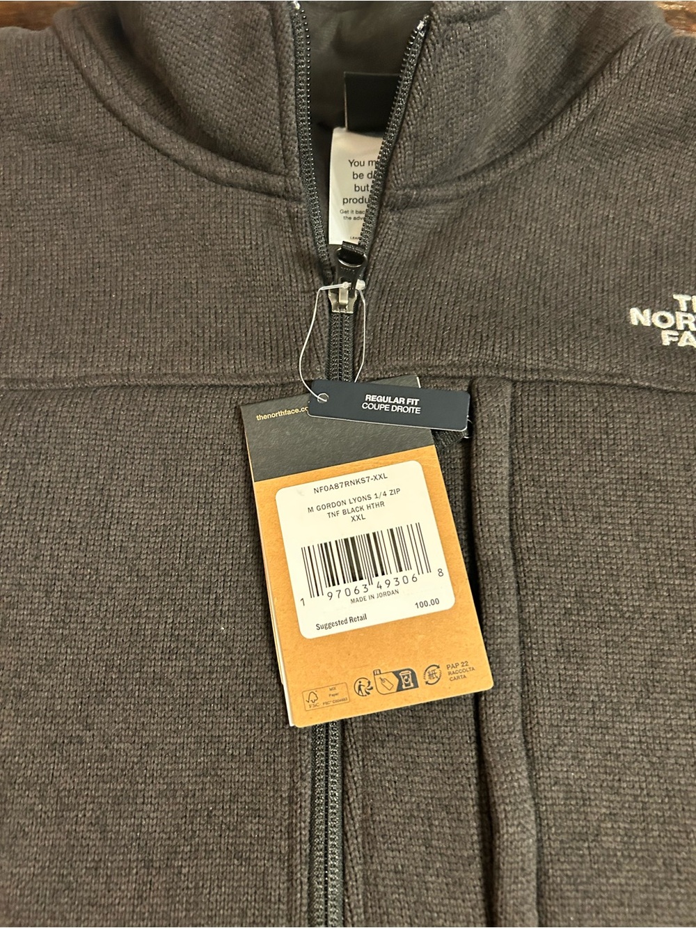 The North Face - Gordon Lyons 1/4-Zip Jacket - Men's - Black Heathered - Picture 3 of 12